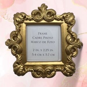 Mini Ornate Gold Picture Frame - Home Accents